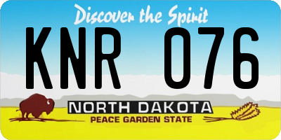 ND license plate KNR076