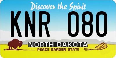 ND license plate KNR080