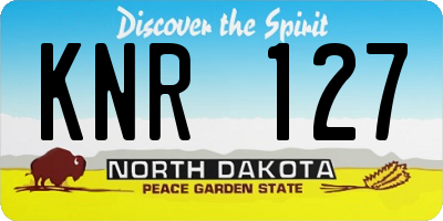 ND license plate KNR127