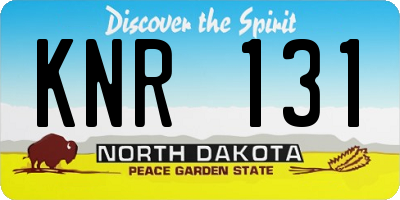 ND license plate KNR131
