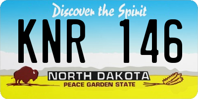 ND license plate KNR146