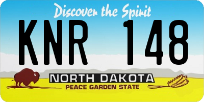 ND license plate KNR148