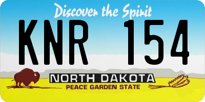 ND license plate KNR154