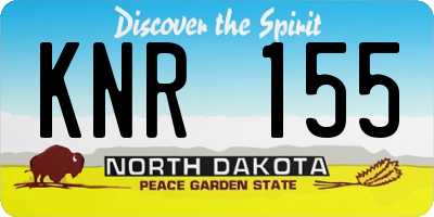 ND license plate KNR155