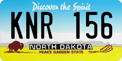 ND license plate KNR156