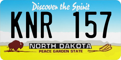 ND license plate KNR157
