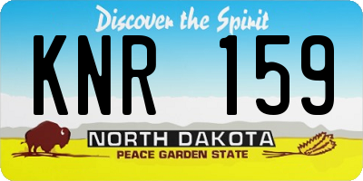 ND license plate KNR159