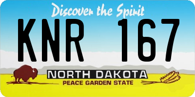 ND license plate KNR167