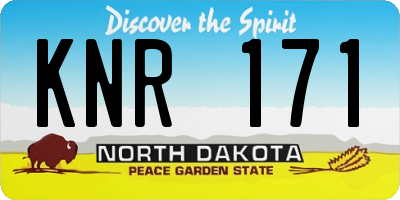 ND license plate KNR171