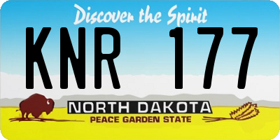 ND license plate KNR177