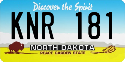 ND license plate KNR181