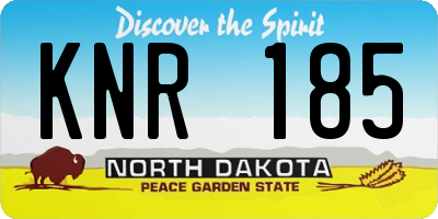 ND license plate KNR185