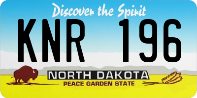ND license plate KNR196