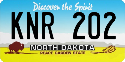 ND license plate KNR202