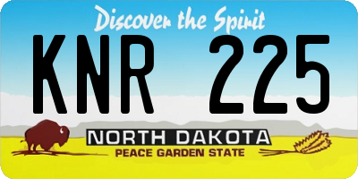 ND license plate KNR225