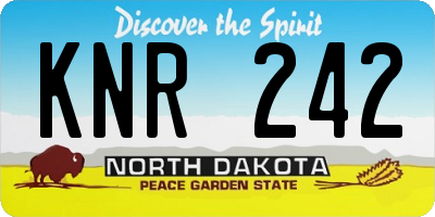 ND license plate KNR242