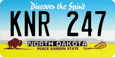 ND license plate KNR247
