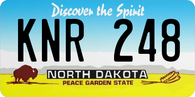 ND license plate KNR248