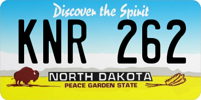 ND license plate KNR262
