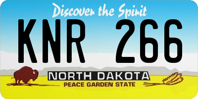 ND license plate KNR266