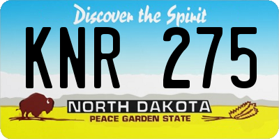 ND license plate KNR275