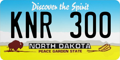ND license plate KNR300