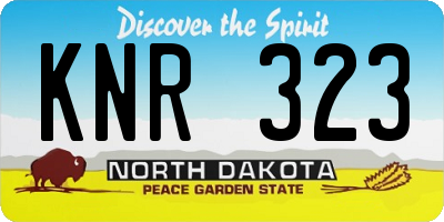 ND license plate KNR323