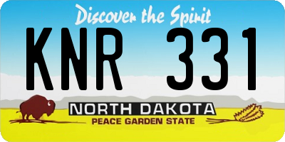 ND license plate KNR331