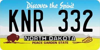 ND license plate KNR332