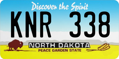 ND license plate KNR338
