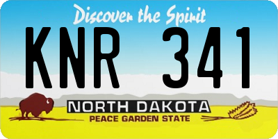ND license plate KNR341