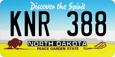 ND license plate KNR388