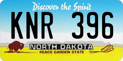 ND license plate KNR396