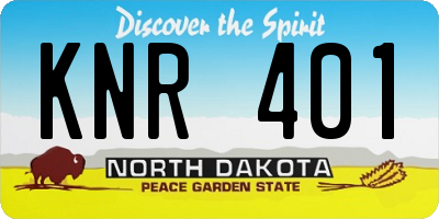ND license plate KNR401