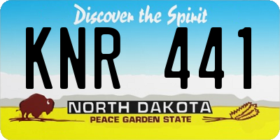 ND license plate KNR441