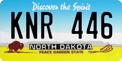 ND license plate KNR446