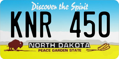 ND license plate KNR450