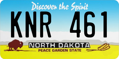ND license plate KNR461