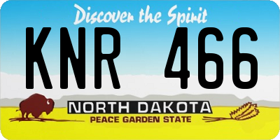 ND license plate KNR466