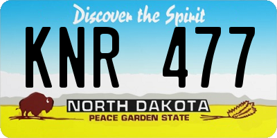 ND license plate KNR477