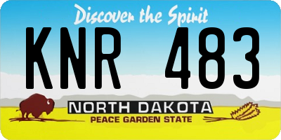 ND license plate KNR483