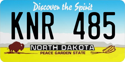ND license plate KNR485