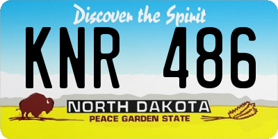 ND license plate KNR486