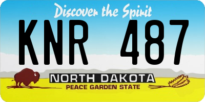 ND license plate KNR487