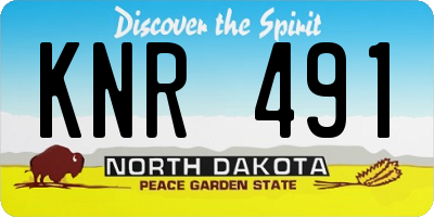 ND license plate KNR491