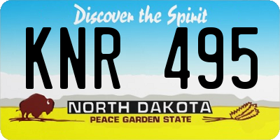 ND license plate KNR495