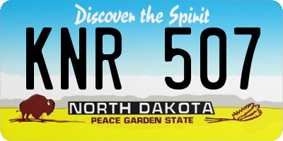 ND license plate KNR507