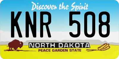 ND license plate KNR508