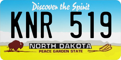 ND license plate KNR519