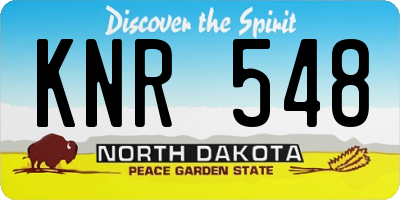 ND license plate KNR548